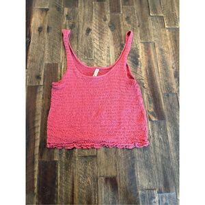 Sabrina carpenter x aerie smocked crop tank top size large